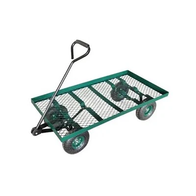 Carrinho de ferramentas de jardim de metal de grande capacidade de 660 libras